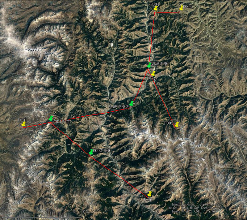 防火预警无线通信传输项目传输拓扑图