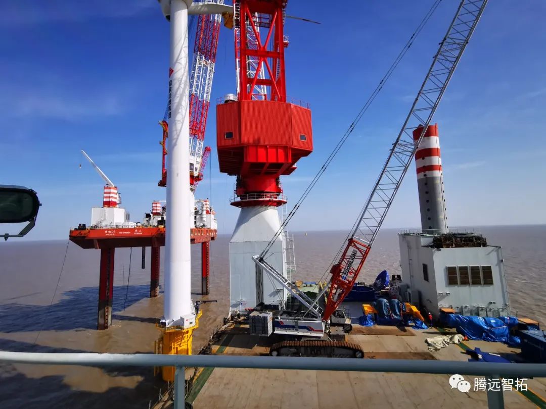 江苏某海域风电施工现场